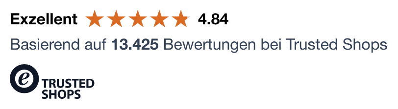 Exzellente Shopbewertungen über Trusted Shops